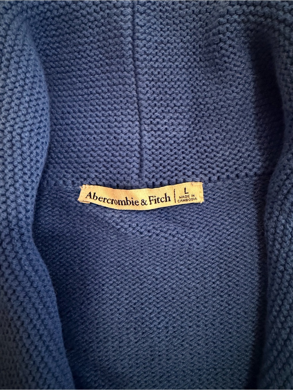 Abercrombie Nautical Collared Cardigan Sweater - Blue - Picture 8 of 9